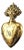 Antique Silver Gilt Heart Perfume Bottle, 1800s For Sale
