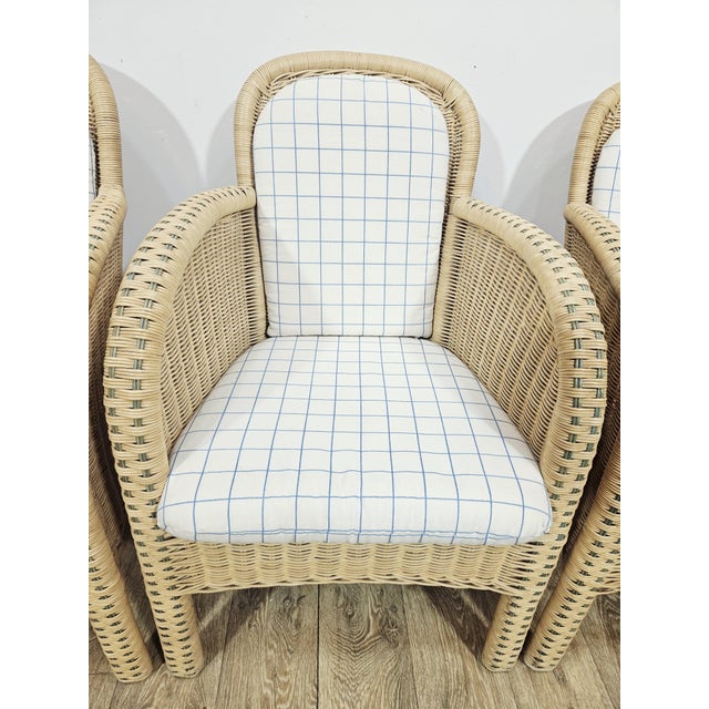 1990s Wicker Armchairs from Domicil Möbel, Germany, 1990s, Set of 4 For Sale - Image 5 of 16