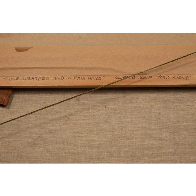 Seascape Painting of American Clipper Ship “Red Cloud” by Henry Scott For Sale - Image 16 of 18