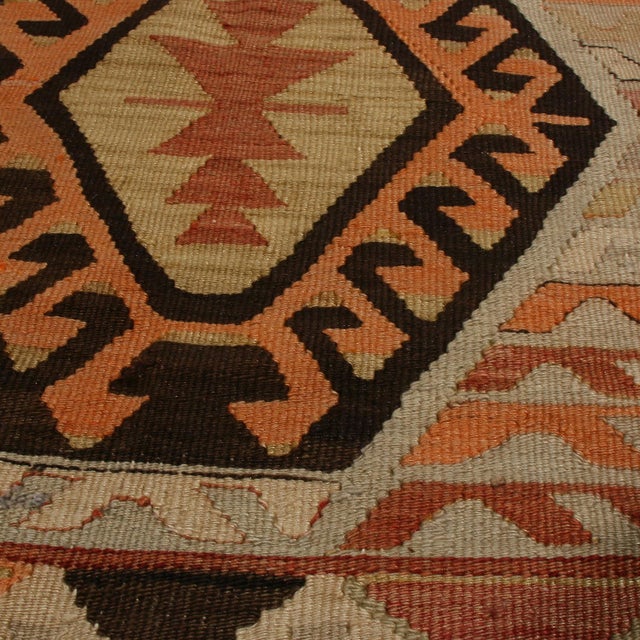 1940s 1940’s Vintage Gal Burgundy Kilim Rug-3’4’x4’5" For Sale - Image 5 of 6
