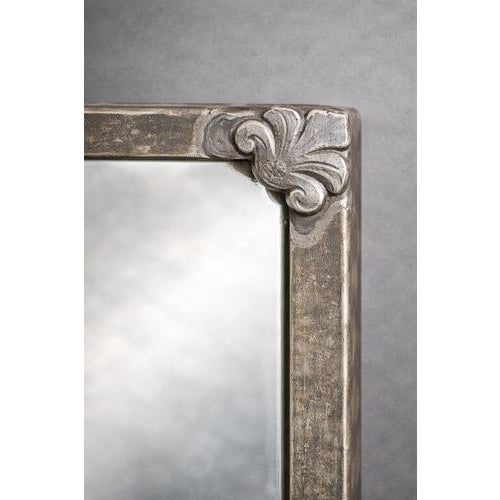 Gold Swedish Modern Art Deco Pewter Mirror with Stylized Crest, 1930s For Sale - Image 8 of 9