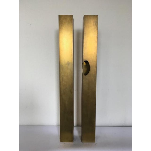 Roberto Vecchione, The Skyscrapers Abstract Sculptures, 1998, Brass, Set of 2 For Sale - Image 11 of 18