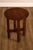 High Quality American Made Arts And Crafts Style Oak Lamp Table Featuring A Round Top Supported With Cross Stretcher Base....