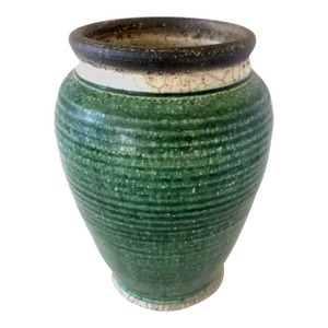 Hand Thrown Green Ceramic Vase