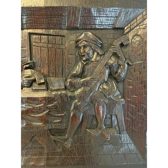 Victorian Carved Oak Panels, 1860s, Set of 3 For Sale - Image 9 of 12