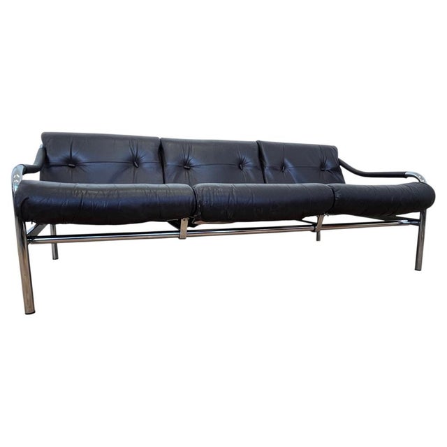 Leather Sofa attributed to Tim Bates for Pieff, England, 1970s For Sale - Image 13 of 13