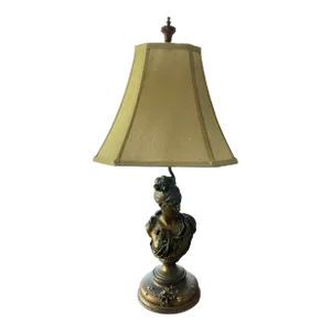 French 19th Century Female Bronze Sculpture Bust Signed A. Carrier Mounted as Table Lamp