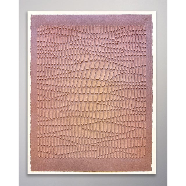 Our paper expert still cannot figure out exactly how this remarkable artwork was made. Handmade paper was pressed under...