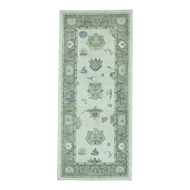 Turkish Oushak Rug 3' x 6'9" #19155 For Sale