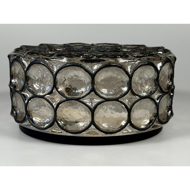 Vintage Ceiling Lamp in Glass and Metal from Glashütte Limburg, 1960s For Sale - Image 9 of 18