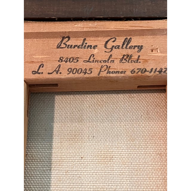 1960s Vintage Mid-Century Signed “Veg” California Landscape Oil Painting – Burdine Gallery Los Angeles For Sale - Image 5 of 6