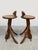 Brutalist Vintage Brutalist Wooden Bar Stools, 1960s For Sale - Image 3 of 5