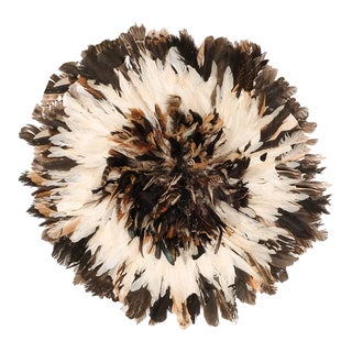 Contemporary White Exotic Combination Juju Hat - 20" For Sale