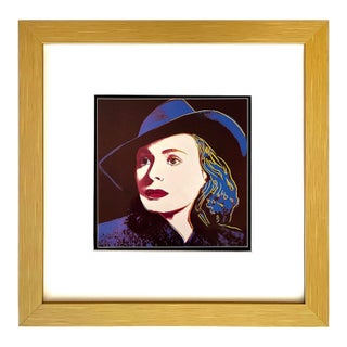 1983 Andy Warhol Pop Art Ingrid Bergman With Hat 8 Framed For Sale