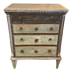 Swedish Gustavian Empire Style Painted Chest
