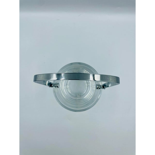 Mid-Century Modern Sevres France Mid-Century Petite Round Ice Bucket With Chrome Handle For Sale - Image 3 of 13