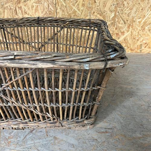 1940’s Vintage French Worker Basket mounted on a sled offers a unique and authentic piece of history. Crafted from hand-...