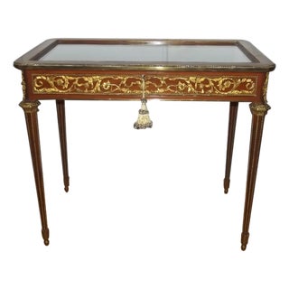 19th Century Louis XV Style Vitrine or "Bijouterie" Display Table For Sale