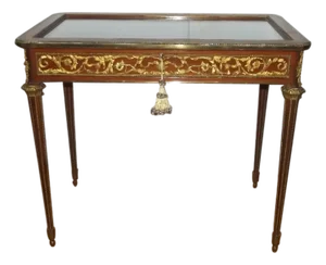 19th Century Louis XV Style Vitrine or "Bijouterie" Display Table