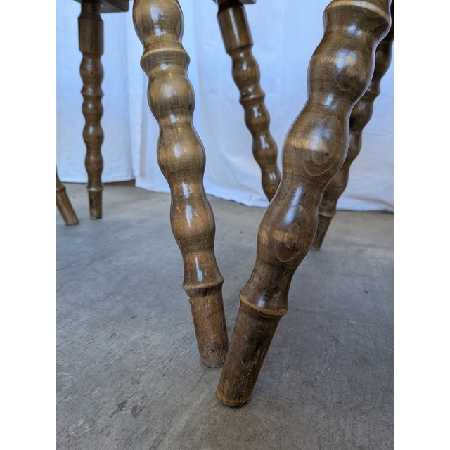 Vintage Tyrolean Farmhouse Heart Cutout Wooden Dining Chairs, 1970s, Set of 4 For Sale - Image 12 of 18