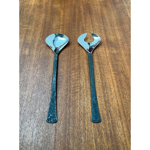 Vintage Salad Servers in Wrought Iron, 1970s, Set of 2 For Sale - Image 17 of 18