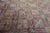 Burgundy 1900s Antique Large Chinese Diamond Grid Purple Baotou Knotted Runner Rug For Sale - Image 8 of 12