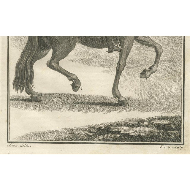 Black Gaspar Fróis Machado, Dressage and Piaffe, 1790, Engraving, Set of 3 For Sale - Image 8 of 15