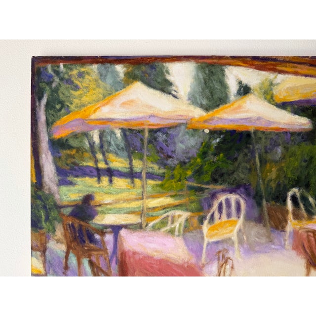 1997 Ricardo Blaseotto “Bar Champs Elysees” Oil on Canvas Painting – Unframed For Sale In Miami - Image 6 of 12