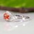 1.7Ct Padparadscha Sapphire Ring With Natural Diamond Accents: Solid 14k Gold, Size 6.75 For Sale - Image 9 of 9