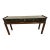 1960s Drexel Heritage Chinoiserie Black Lacquer Console Table | Hand-Painted | Glass Top For Sale
