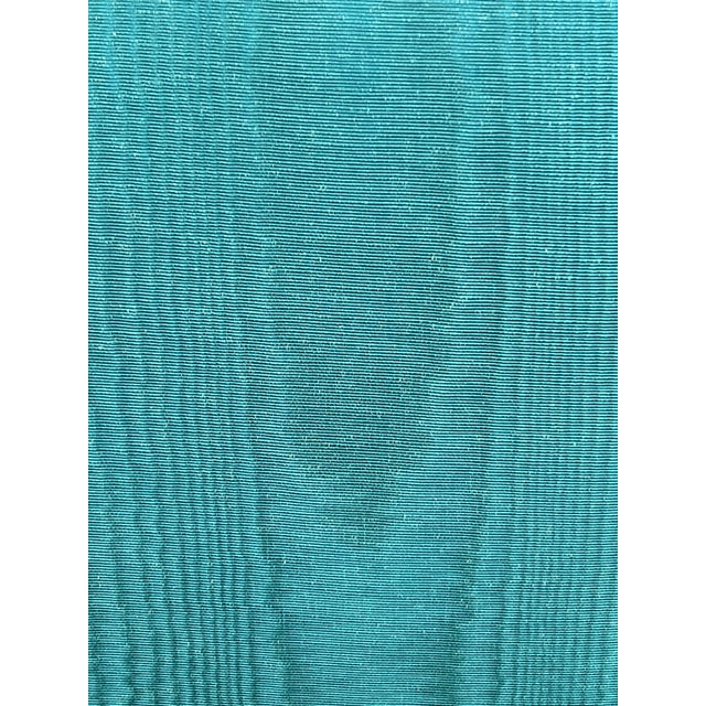 French Style Bergere Armchairs With Teal Blue Upholstery by Sam Moore, a Pair For Sale - Image 14 of 14