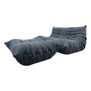 Togo Two-Seater Sofa with Ottoman from Ligne Roset, 2010s, Set of 2 For Sale