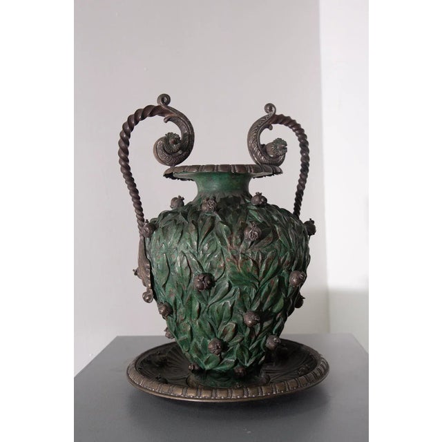Italian Vase with Copper Base and Partial Silver Plating, 1890 For Sale - Image 12 of 12
