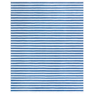 Doris Leslie Blau Vintage Indian Dhurrie Striped Rug For Sale