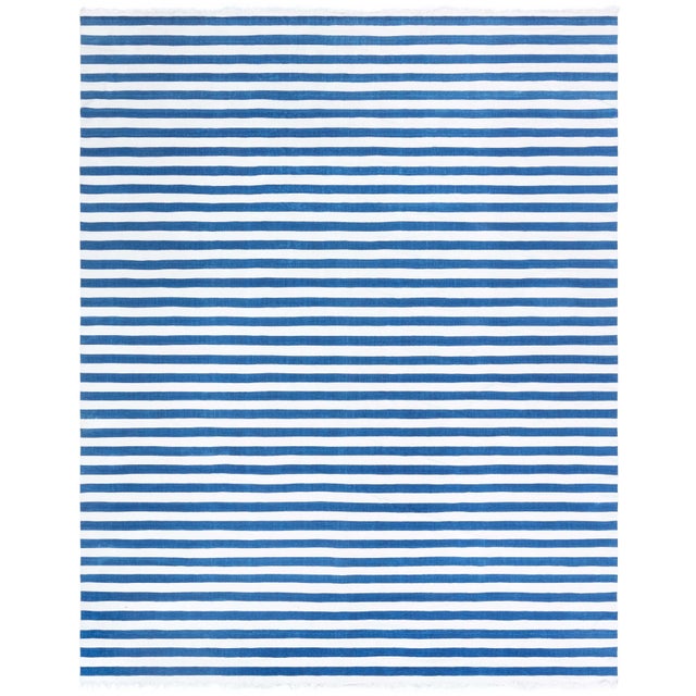 Doris Leslie Blau Vintage Indian Dhurrie Striped Rug For Sale