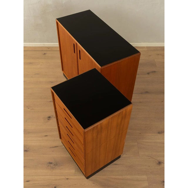 Black Teak Brown Dressers, 1960s, Set of 2 For Sale - Image 8 of 12