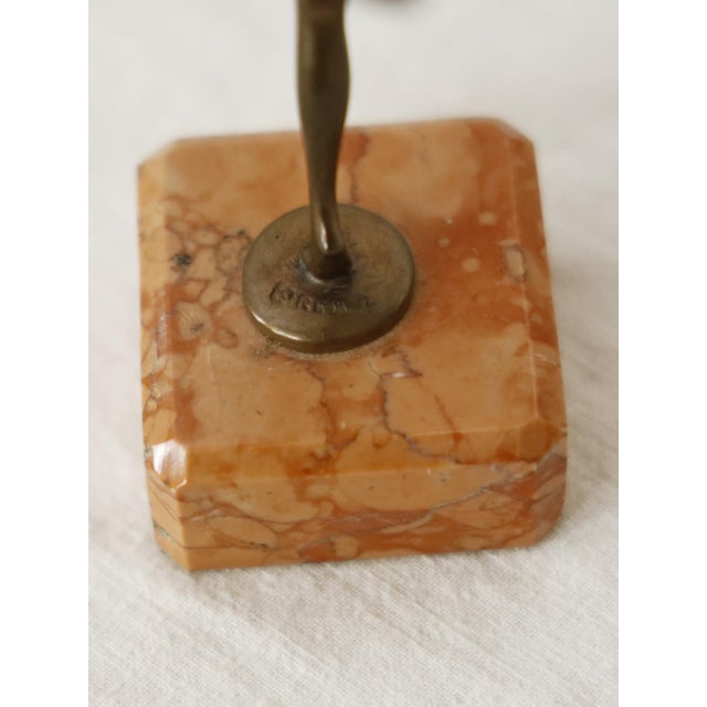 Metal Josef Lorenzl, Dancing Female Nude, 1920s, Bronze & Marble For Sale - Image 7 of 8