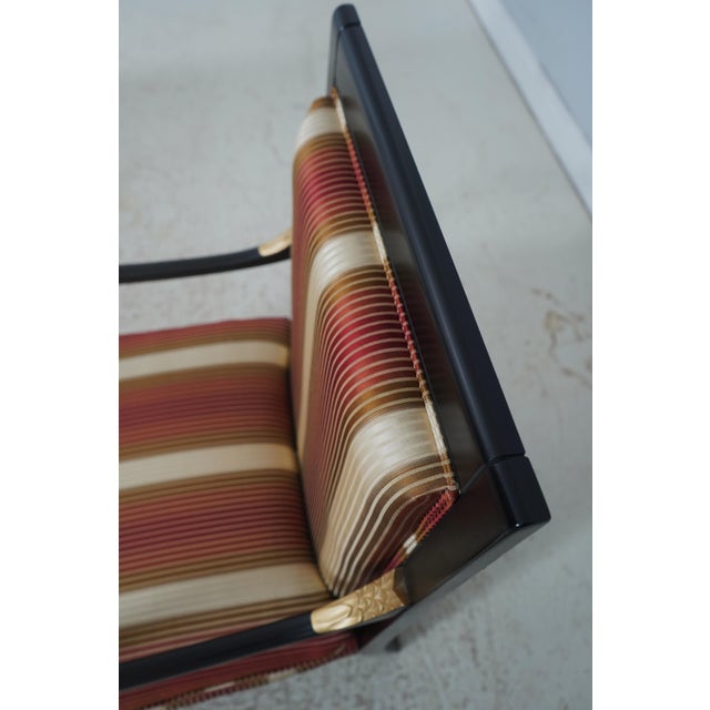 Pair Neoclassical Dolphin Carved Arm Black Chairs For Sale - Image 16 of 18