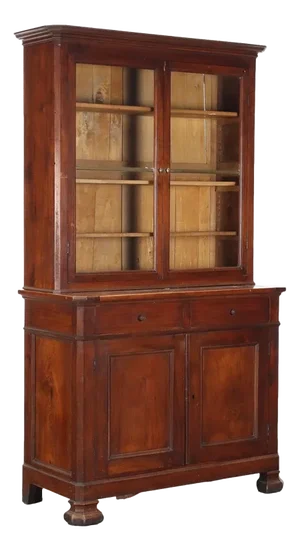 Antique Louis Philippe Bookcase in Walnut