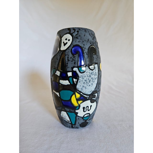 Mid-Century Modern MCM Miro' Ceramic Vase, Made in Italy For Sale - Image 3 of 8