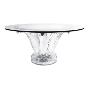 Lalique, Modern Cactus Center Table, Clear Crystal, 72" Glass, France, 1984