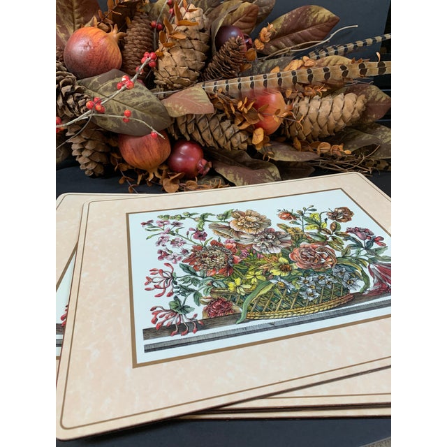 Vintage Cork Backed Pimpernel Floral Placemats Set of Four Chairish