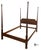Wood Vintage Jamestown Sterling Chippendale Style Mahogany Queen Size Four Poster Bed For Sale - Image 7 of 10