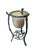 Large Antique Indoor/Outdoor Candleholder in Cast Iron and Glass For Sale - Image 6 of 6