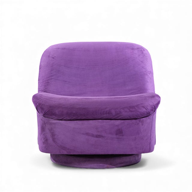 Mid 20th Century Vladimir Kagan for Directional Mid Century Swivel Lounge Chairs - Pair For Sale - Image 5 of 13