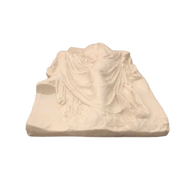 Vintage 1970’s Relief of Nike Adjusts Her Sandal 3 Dimensional Sculptural Wall Hanging For Sale - Image 11 of 12