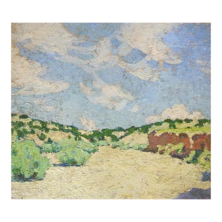 Early 20th Century Impressionist Plein Air Desert Landscape Painting For Sale