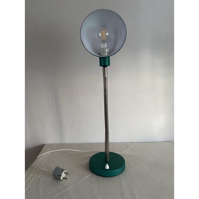 Mid-Century Modern Adjustable Gooseneck Desk Lamp in Emerald Green, 1960s For Sale - Image 9 of 18