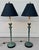 Art Deco Pair of Vintage Frederick Cooper Verdigris Candlestick Buffet Table Lamps For Sale - Image 3 of 18