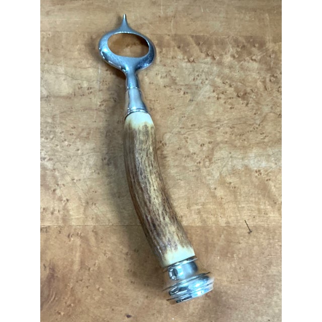 Vintage Horn and Sterling Silver Bottle Opener For Sale In West Palm - Image 6 of 12